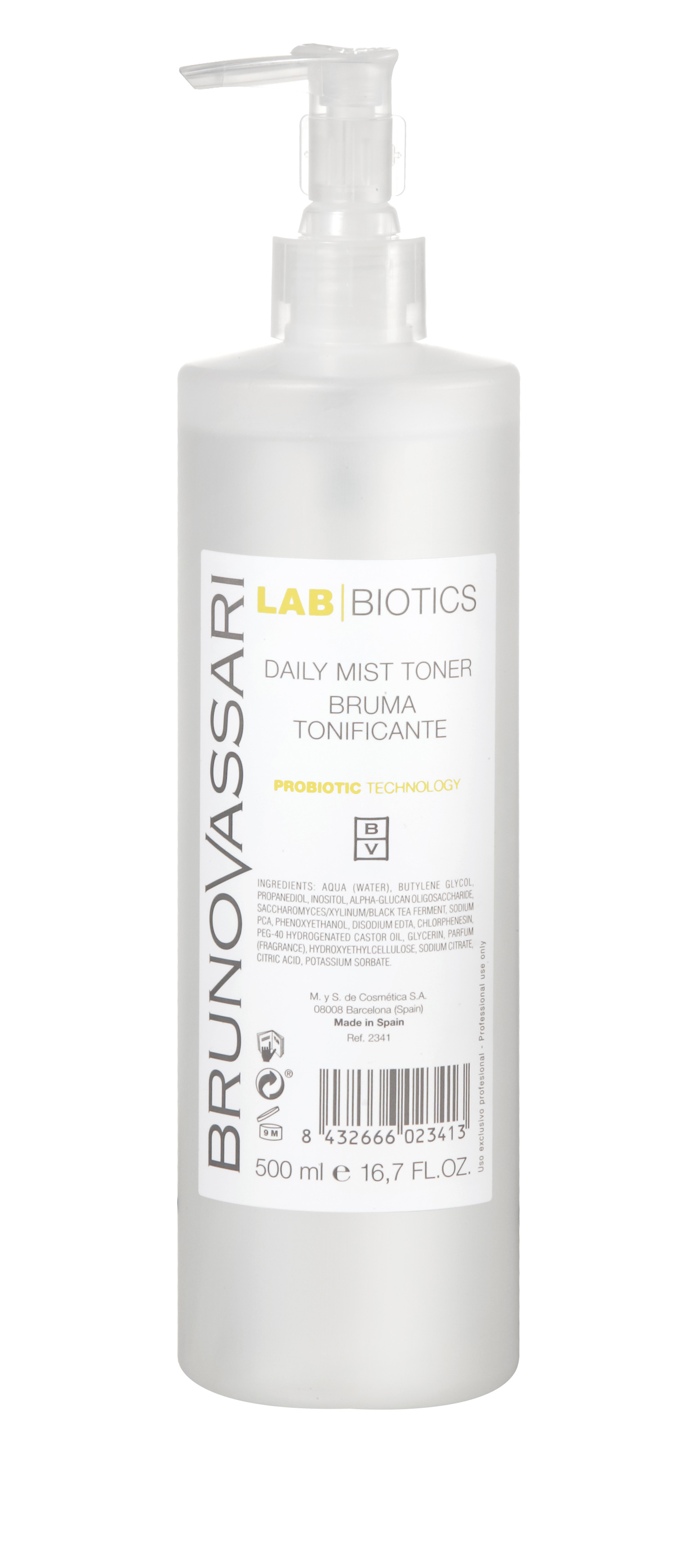 Daily Mist Toner 500 ml linea lab biotics microbiota Bruno Vassari